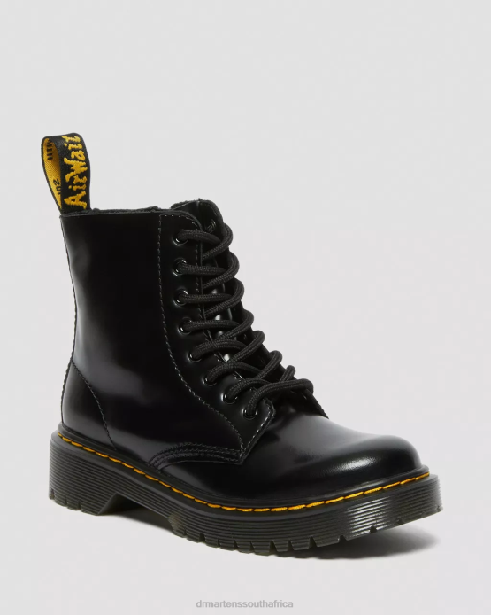 Kids Dr. Martens Black Lissome Junior 1460 Pascal Bex Leather Lace Up Boots Footwear 0TVD438