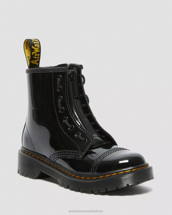Kids Dr. Martens Black Lucido & Patent Lamper Junior Sinclair Bex Patent Leather Boots Footwear 0TVD437